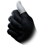 AMPRI-Einwegschutz, Einweg-Latex-Fingerlinge, MED COMFORT, gerollt, puderfrei, unsteril, VE = Pkg. á 100 Stück, transparent