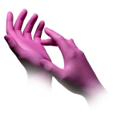 AMPRI-Einwegschutz, Einweg-Nitril-Untersuchungs-Handschuhe, Einmalhandschuhe, STYLE BERRY, puderfrei, magenta, VE = 100 Stk.