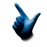 AMPRI-Einwegschutz, Einweg-Nitril-Untersuchungs-Handschuhe, Einmalhandschuhe, BLUE COMFORT, puderfrei, blau, VE = 10 Pkg. á 100 Stück