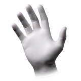 AMPRI-Einwegschutz, Einweg-Nitril-Untersuchungs-Handschuhe, Einmalhandschuhe, ECO PLUS, puderfrei, weiß, VE = 1 Pkg. á 100 Stück, weiß,