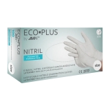AMPRI-Einwegschutz, Einweg-Nitril-Untersuchungs-Handschuhe, Einmalhandschuhe, ECO PLUS, puderfrei, weiß, VE = 1 Pkg. á 100 Stück, weiß,