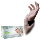 AMPRI-Einwegschutz, Hygiene, Einweg-Vinyl-Untersuchungs-Handschuhe, Einmalhandschuhe, ECO PLUS, puderfrei, weiß, VE = 10 Pkg. á 100 Stück
