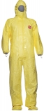 ASATEX-Einwegschutz, TYCHEM 2000 C CHA5 Einweg-Overall, Schutzanzug, Einmal-Schutzoverall, TOKCF mit Füßling, gelb, VE = 20 Stk.