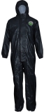 ASATEX-Einwegschutz, Einweg-Overall, Schutzanzug, Einmal-Schutzoverall, Tflammhemmend XT299, schwarz, VE = 1 Stk.