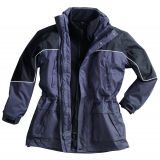 PIONIER Parka Arbeitsjacke Winterjacke Berufsjacke Schutzjacke mit Reflexbiese OUTDOOR grau schwarz ca 210g
