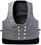 PIONIER-Zunftweste, ZWIRNDOPPELPILOT, ca. 530g/m², grau