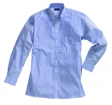 Gr.42 PIONIER Herrenhemd Arbeitshemd Berufshemd Flanell Hemd Button Down Kragen 1 1 Arm BUSINESS blau weiss gestreift