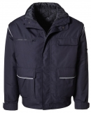 Pionier-Kälteschutz, Herren-Winter-Arbeits-Berufs-Jacke, Blouson, mit Reflexbiese, marine
