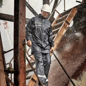 ELKA-Nässeschutz, Regenschutz, Regen-Nässe-Wetter-Schutz-Bund-Hose, Dry Zone D-Lux, marine