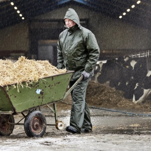 ELKA-Nässeschutz, Regenschutz, Regen-Nässe-Wetter-Schutz-Jacke,  Dry Zone, oliv