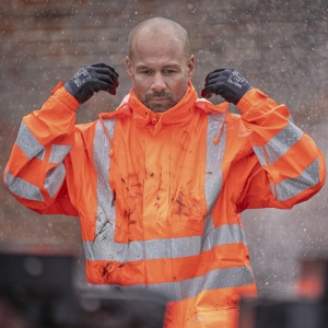 ELKA-Nässeschutz, Regenschutz, D-LUX-Regen-Nässe-Wetter-Schutz-Jacke, EN 471, DRY ZONE, 170g/m², warnorange