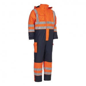 ELKA-Warnschutz, Thermo Overall, EN 20471, DRY ZONE VISIBLE, warnorange/marine