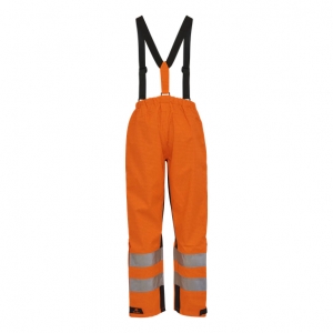 ELKA-Nässeschutz, Regenschutz, Regen-Nässe-Wetter-Schutz-Multinorm Bundhose, ANTIFLAME-ANTISTATIC, warnorange
