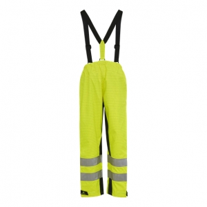 ELKA-Nässeschutz, Regenschutz, Regen-Nässe-Wetter-Schutz-Multinorm-Bundhose, ANTIFLAME-ANTISTATIC, warngelb