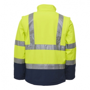 ELKA-Warnschutz, Warn-Softshelljacke, VISIBLE XTREME, warngelb/marine