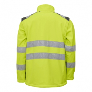 ELKA-Warnschutz, Warn-Softshelljacke, VISIBLE XTREME, warngelb