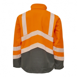 ELKA-Warnschutz, Softshelljacke, VISIBLE XTREME, warnorange/schwarz