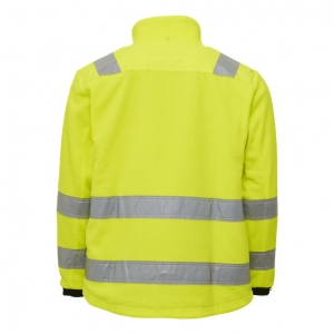 ELKA-Warnschutz, Warn-Fleecejacke, ZIP-IN, WORKING XTREME, warngelb