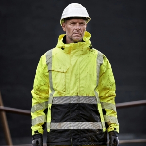 ELKA-Warnschutz, Stretch-Winterjacke, Visible Xtreme, warngelb/schwarz