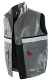 Gr.XL KEMPEL Thermoweste Winterweste Arbeitsweste Weste grau rot ca 245g