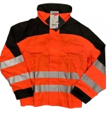 KEMPEL Warnschutzjacke Arbeitsjacke Warnkleidung Warnjacke Warnschutz mit Kapuze warnorange anthrazit