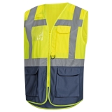 NITRAS Warnschutz-Weste, neongelb/marine, EN ISO 13688, EN ISO 20471, EN 1149