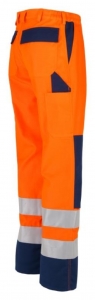 BEB-Warnschutz, Warn-Bund-Hose, 270 g/m², warnorange/marine