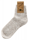 WOWERAT-Workwear, Socken mit Leinen, Pkg.á 3 Paar, natur meliert