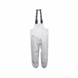 OCEAN-Nässeschutz, Regenschutz, Albertville-Premium-Latzhose mit verstärktem Knie, 300 g/m², weiß