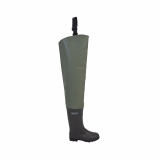 OCEAN-Nässeschutz, Regenschutz, Classic+-Thigh-Waders-Seestiefel mit Nieten, 600g/m², oliv
