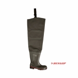 OCEAN-Nässeschutz, Regenschutz, Deluxe+-Thigh-Waders-Seestiefel S5 mit Nieten, 700g/m², dunkel oliv