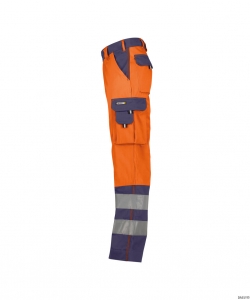 DASSY-Warnschutz, Warn-Bundhose LANCESTER , orange/dunkelblau