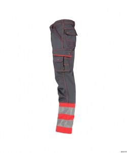 DASSY-Warnschutz, Warn-Bundhose PHOENIX , rot/grau