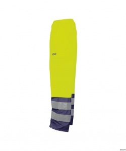 DASSY-Warnschutz, Regen-Warn-Bundhose SOLA,   gelb/dunkelblau