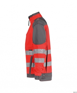 DASSY-Warnschutz, Warn-Arbeitsjacke ORLANDO, rot/grau
