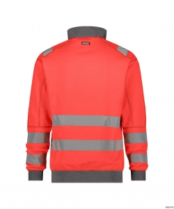 DASSY-Warnschutz, Warn-Sweater DENVER , rot/grau