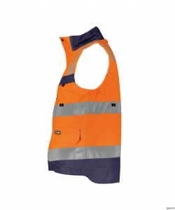 DASSY-Warnschutz, Warn-Weste BILBAO , orange/dunkelblau