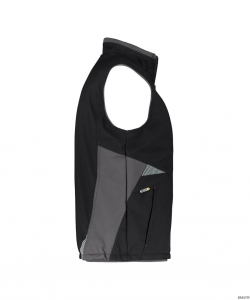 DASSY-Kälteschutz, Softshell-Weste FUSION,  schwarz/grau