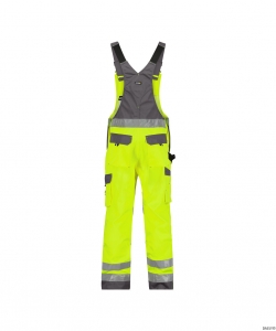 DASSY-Warnschutz, Warn-Latzhose TOULOUSE , gelb/grau