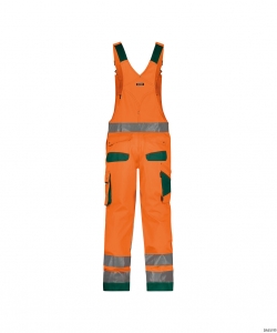 DASSY-Warnschutz, Warn-Latzhose, MALMEDY,  orange/grün