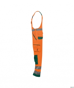 DASSY-Warnschutz, Warn-Latzhose, MALMEDY,  orange/grün