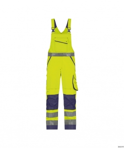 DASSY-Warnschutz, Warn-Latzhose, MALMEDY,  gelb/dunkelblau