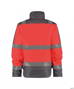 DASSY-Warnschutz, Winter-Warn-Jacke LIMA,   rot/grau