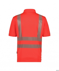 DASSY-Warnschutz, Warn-UV-Poloshirt BRANDON, rot