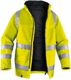 Gr.S KÜBLER High Vis Weather  Warnschutzparka Arbeitsparka Warnkleidung warngelb
