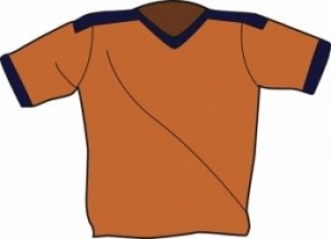 Gr.XXL KÜBLER-Warnschutz, T-Shirt Shirt-Dress Form 506 warnorange/dkl.-blau