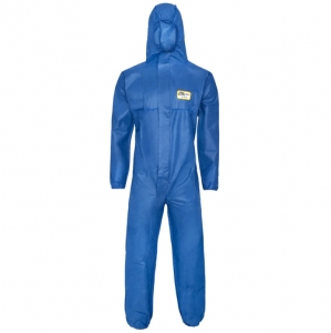 Pro-Safe-Einwegschutz, Einweg-SMS-Einweg-Overall, Schutzanzug, Einmal-Schutzoverall, 3lagig, CE CAT III, Typ 5+6, blau, VE = 50 Stück