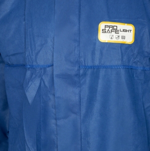 Pro-Safe-Einwegschutz, Einweg-SMS-Einweg-Overall, Schutzanzug, Einmal-Schutzoverall, 3lagig, CE CAT III, Typ 5+6, blau, VE = 50 Stück