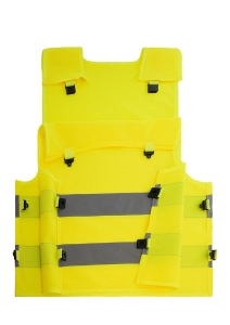 Korntex® Kinder Warnponcho mit Anti-Strangulations-System Koge - Signal Gelb