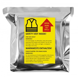 Korntex® Kinder Warnweste in Mini-Vakuum-Verpackung Billund - Signal Gelb - One Size